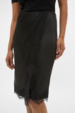 90s Satin Wrap Skirt  Black  hi-res