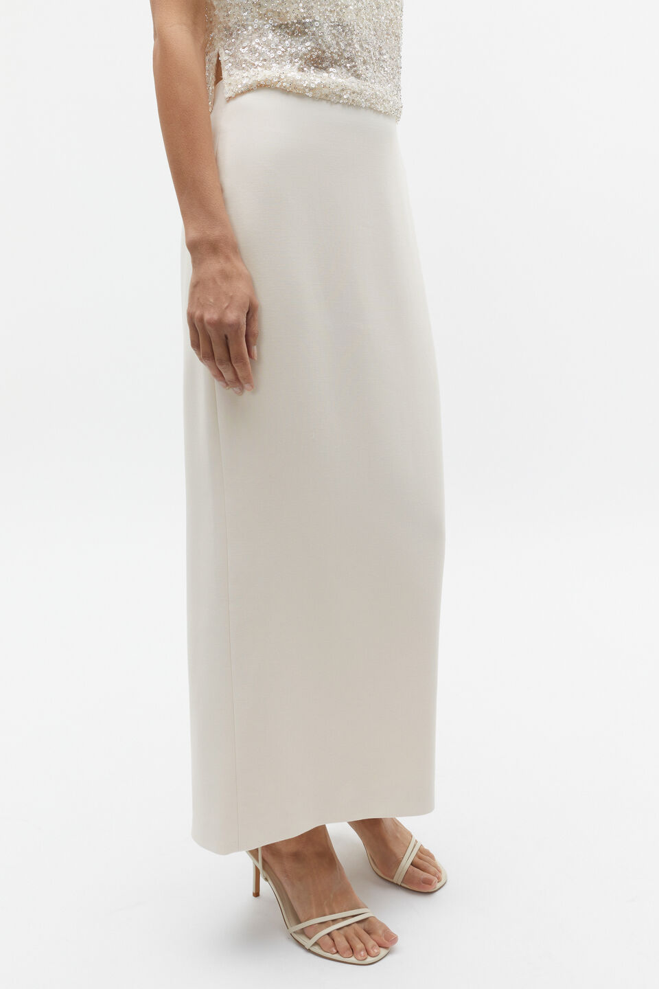 Tailored Column Skirt  Frappe