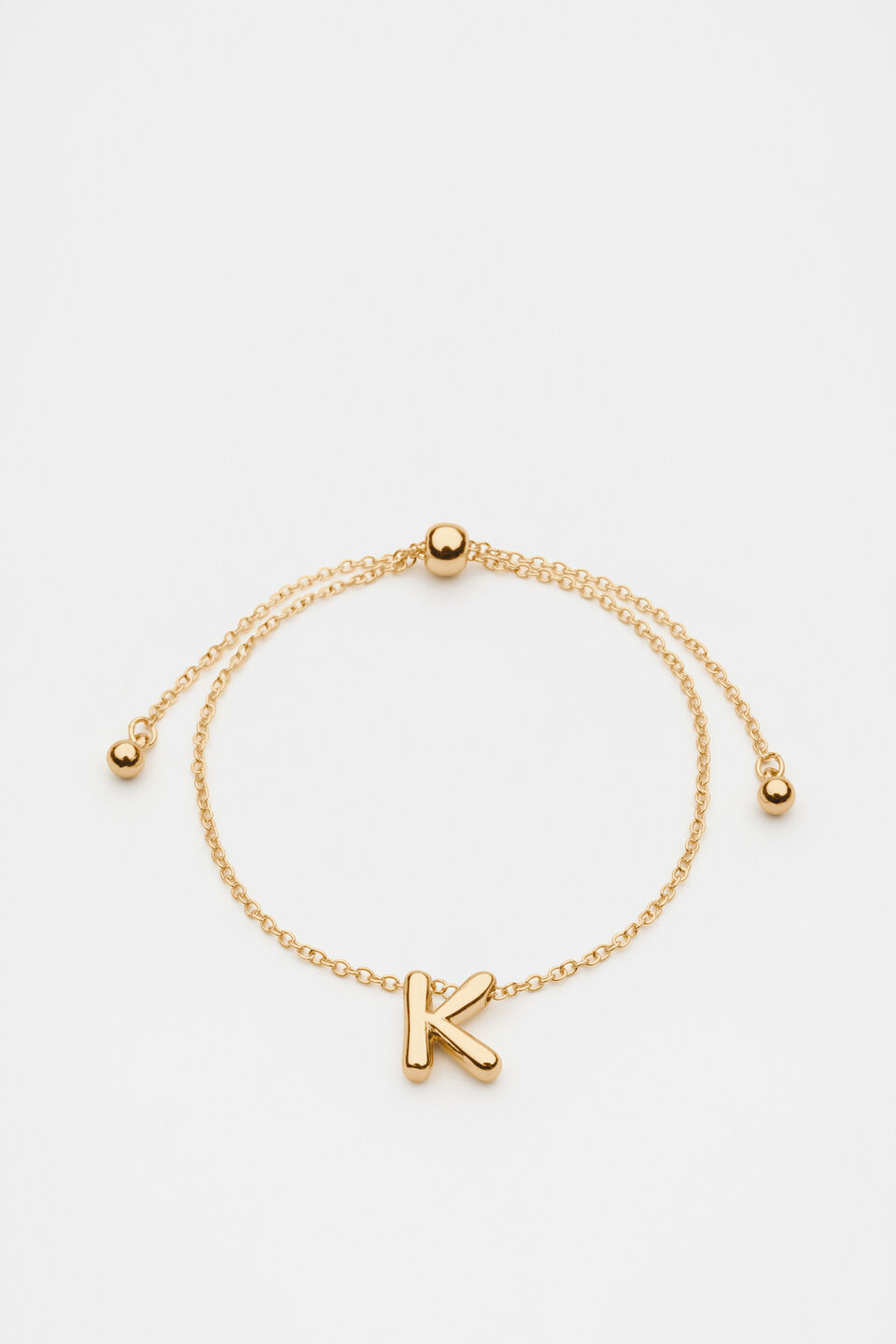 Bubble Letter Bracelet  K