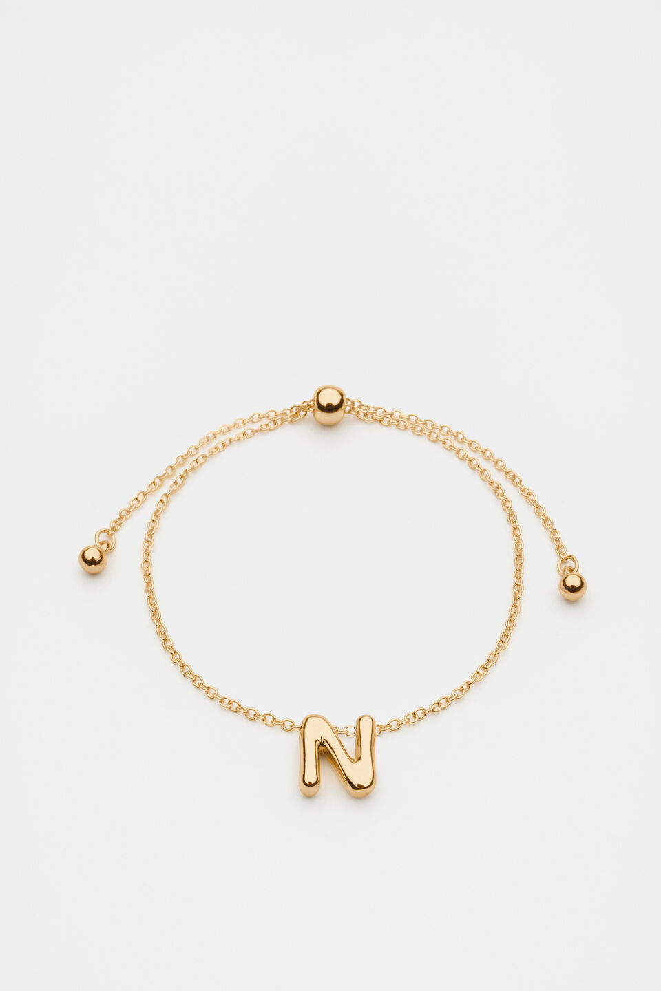 Bubble Letter Bracelet  N