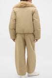 Faux Fur Collar Jacket  Caramel Clay  hi-res