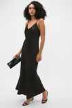 90s Satin Slip Maxi Dress  Black  hi-res