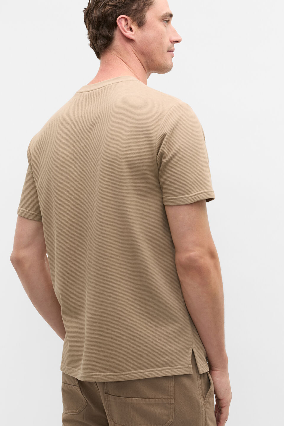 Textured Tee  Dark Stone