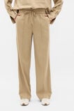 Elasticated Tie Front Pant  Caramel Clay  hi-res