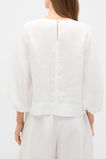 Core Linen Balloon Sleeve Top  Whisper White  hi-res