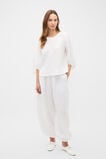 Linen Balloon Tie Pant  Whisper White  hi-res