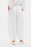 Linen Balloon Tie Pant  Whisper White  hi-res