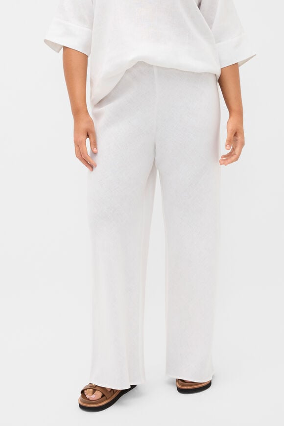 Core Linen Easy Wide Leg Pant  Whisper White  hi-res