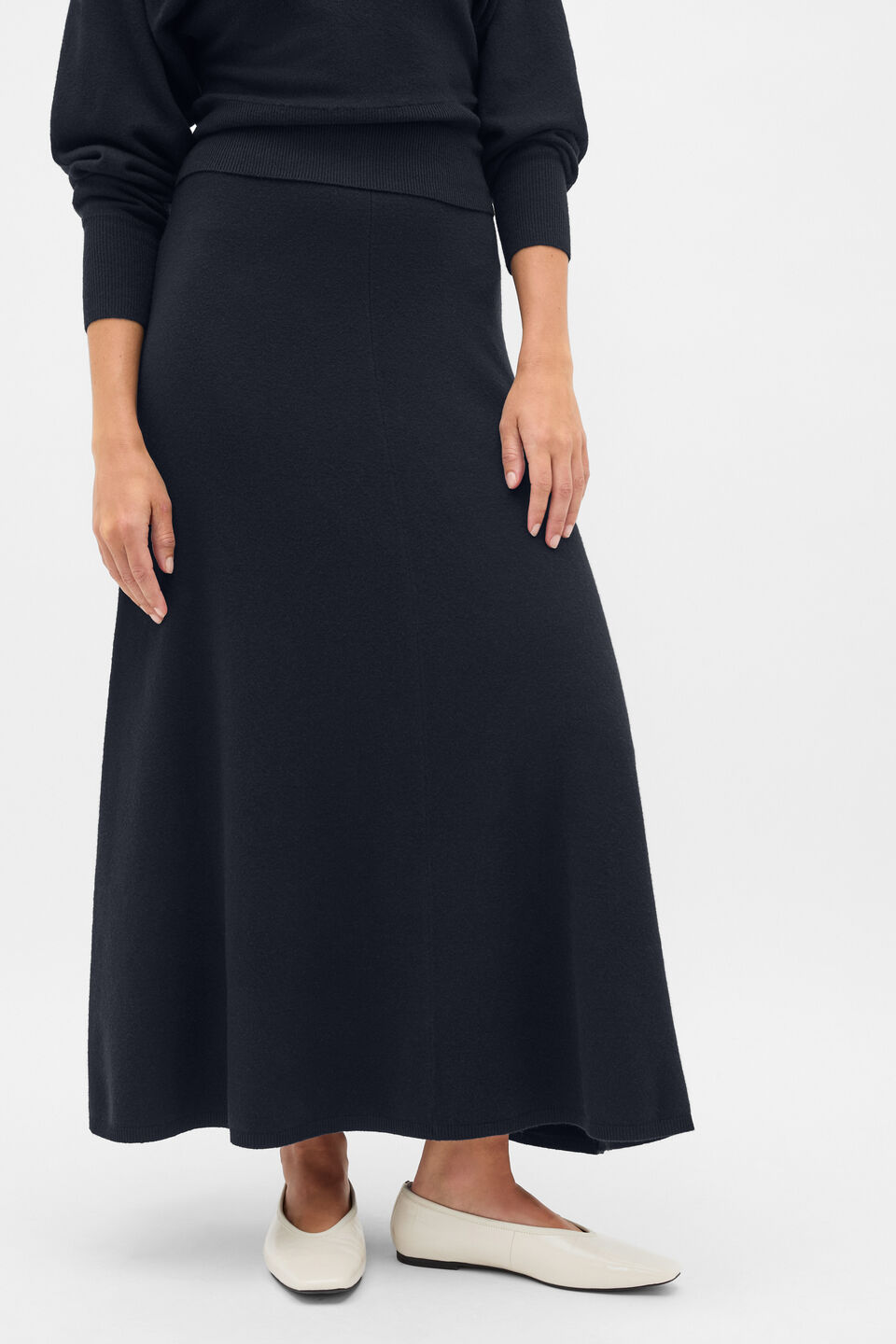 Knitted Maxi Skirt  Twilight Blue