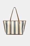 Trim Detail Stripe Tote  Twilight Blue  hi-res