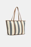 Trim Detail Stripe Tote  Twilight Blue  hi-res