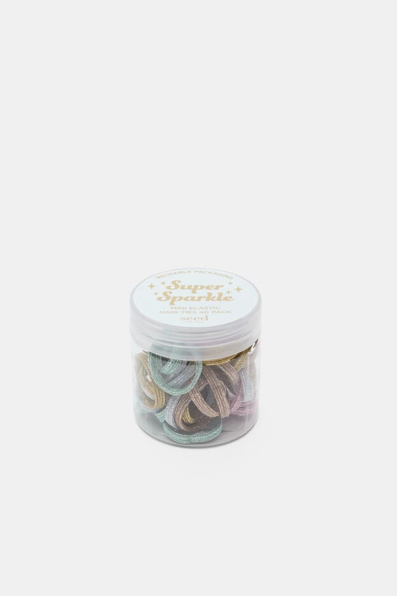 Mini Sparkle Hair Elastic Tub  Multi  hi-res