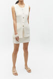 Crepe Rib Button Down Vest  Frappe  hi-res
