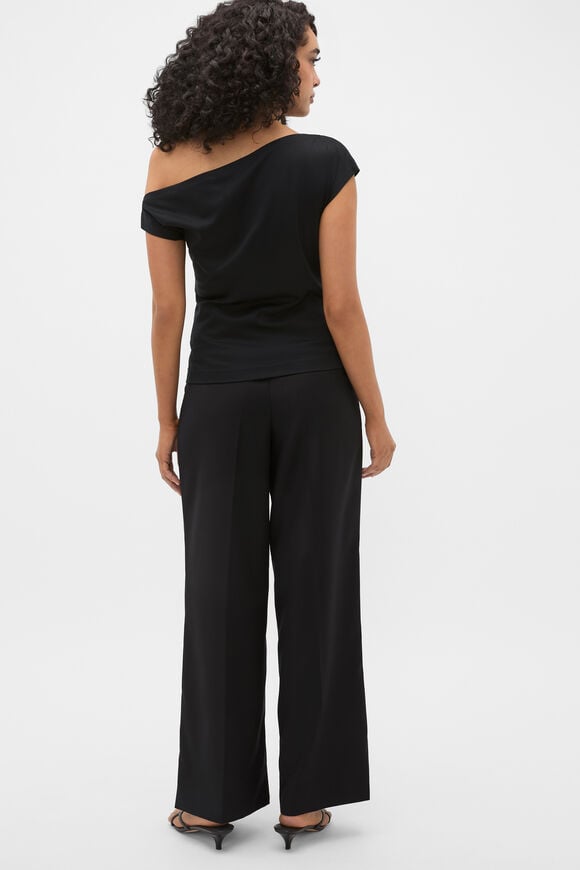 Jersey Drape Top  Black  hi-res