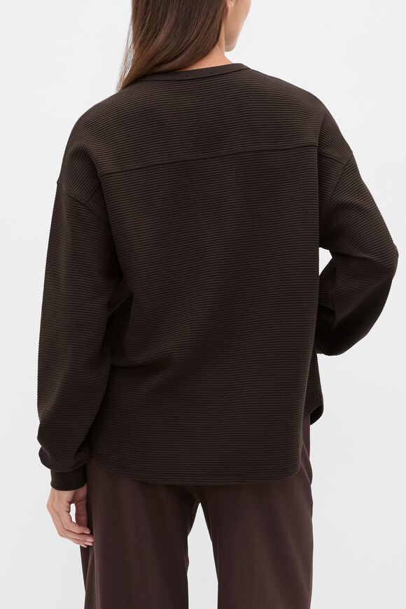 Ribbed Relaxed Sweat  Coffee Bean  hi-res