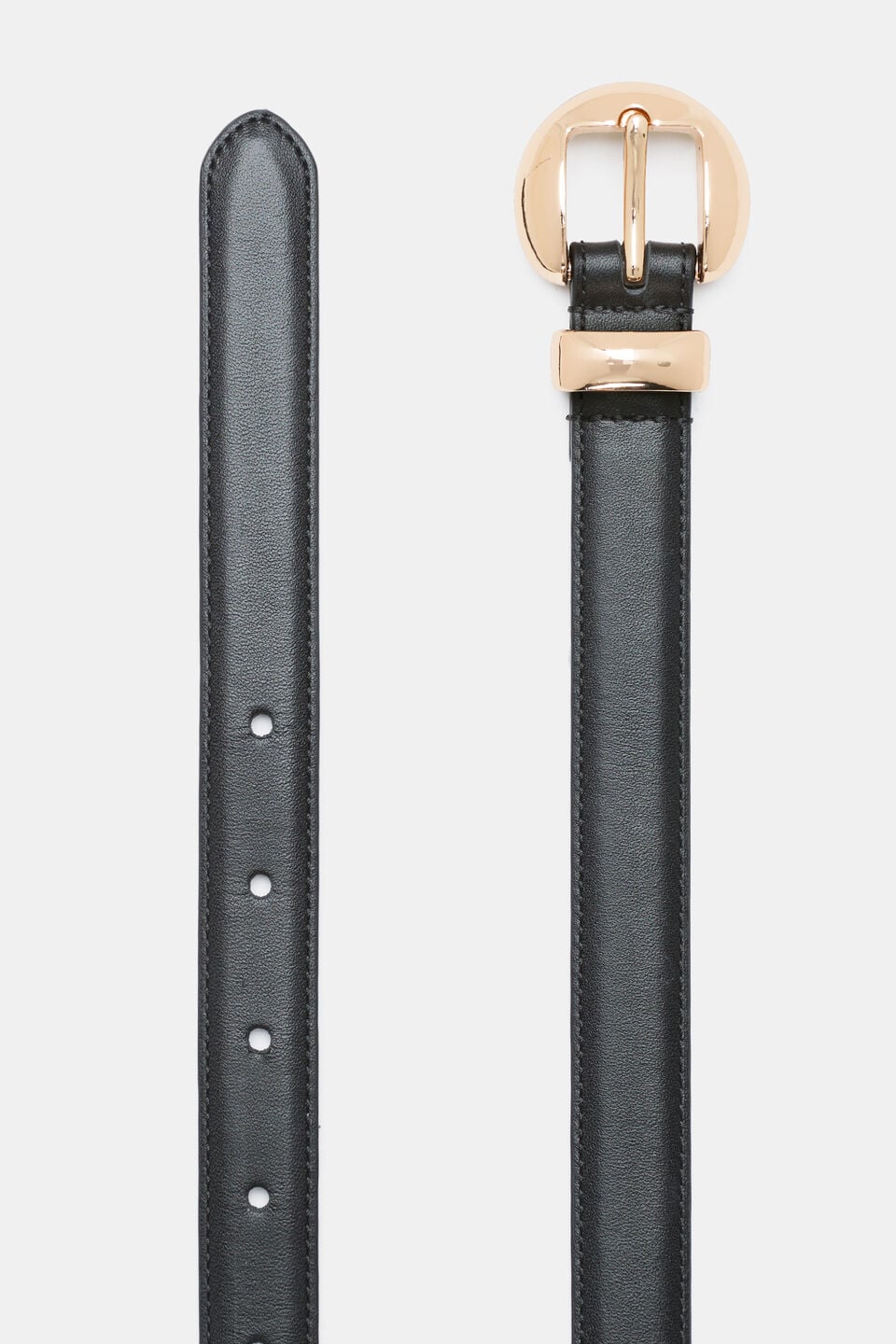 Tessa Round Buckle Belt  Black