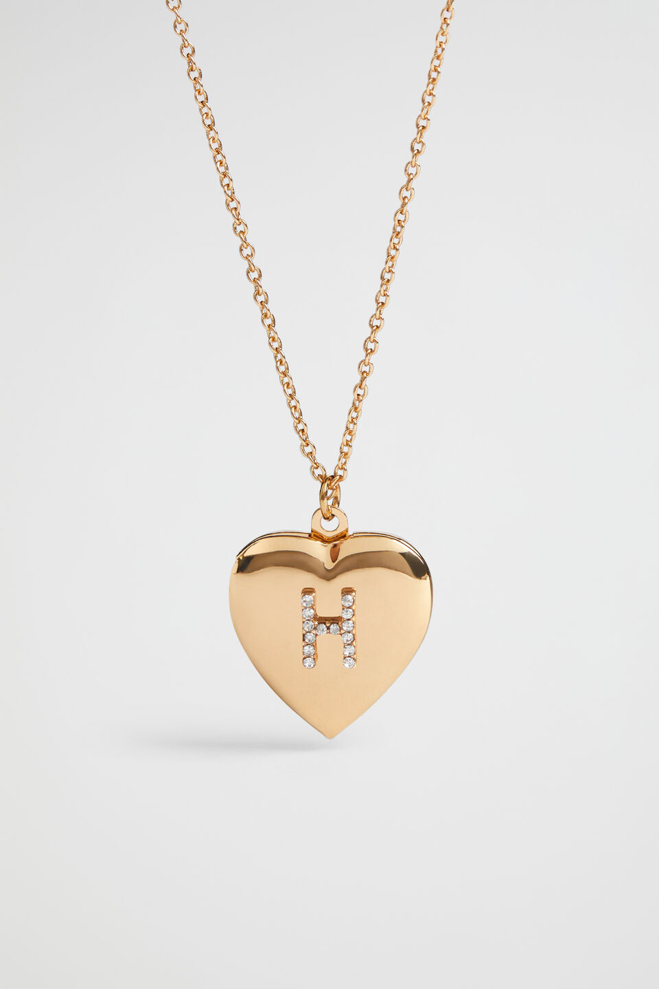Diamante Initial Locket  H