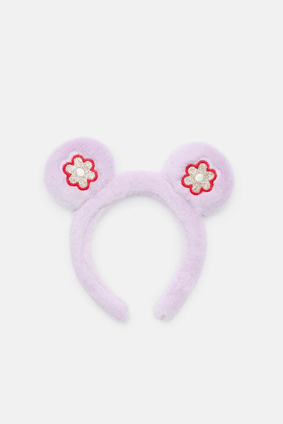 Fur Glitter Flower Ears  Orchid