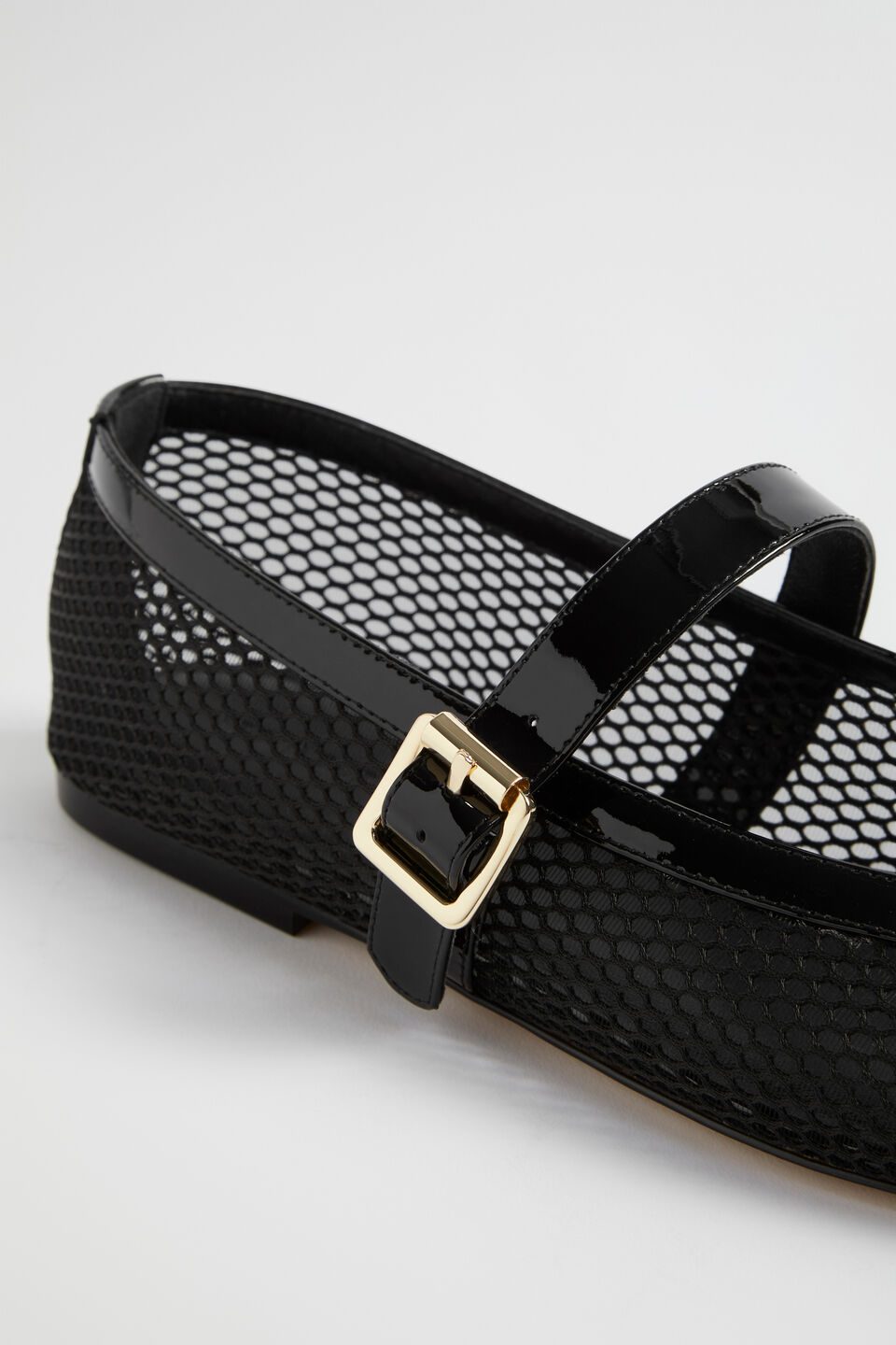 Danielle Mesh Ballet Flat  Black