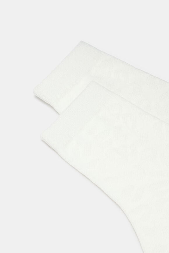 Ocelot Mesh Qtr Crew Sock  Cream  hi-res