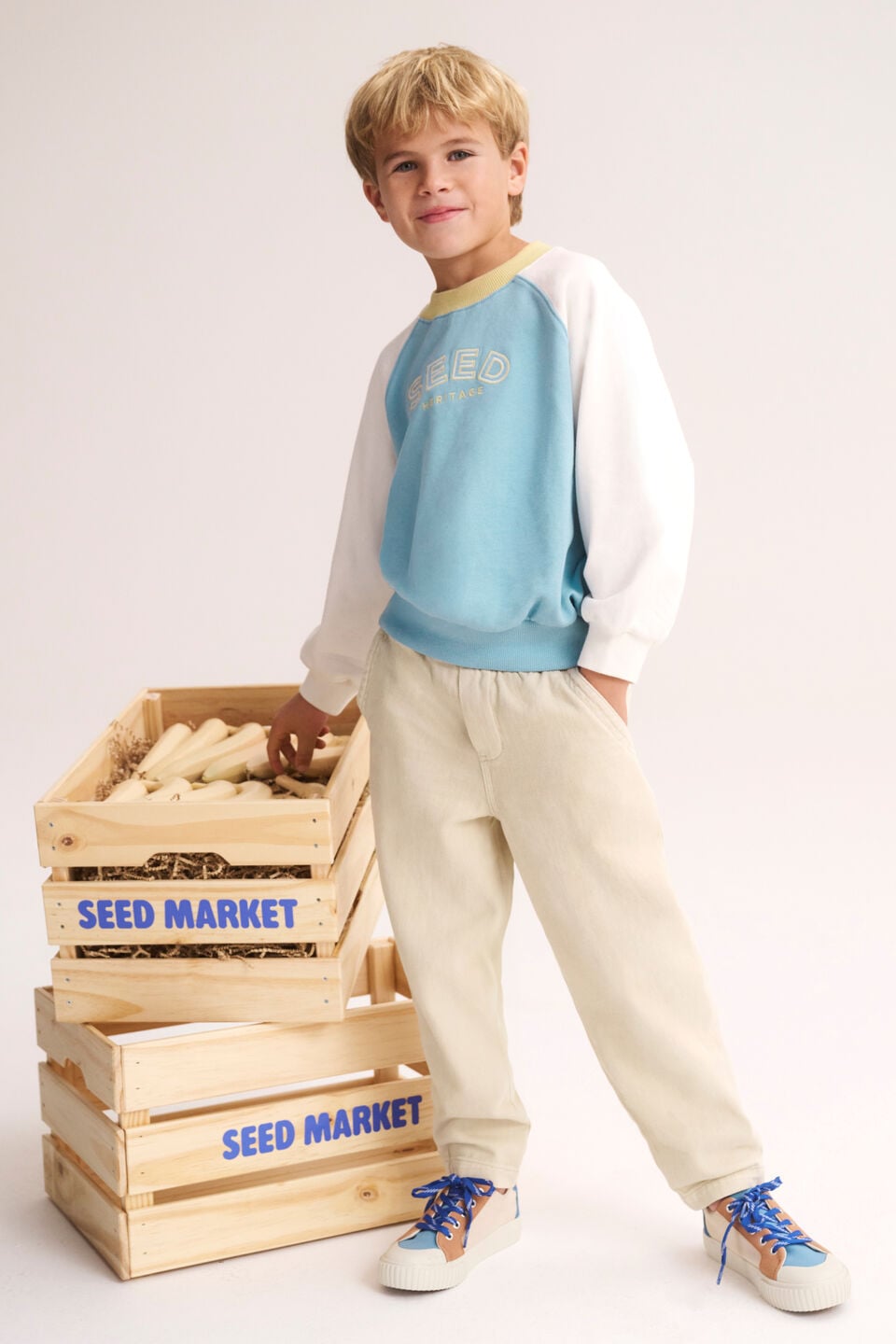 Raglan Logo Sweat  Nebula Blue