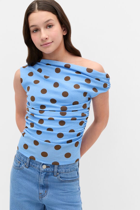 Mesh Spot Top  Bluebell  hi-res