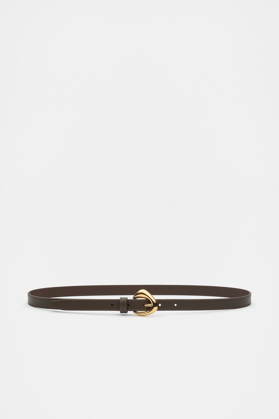 Sia Leather Belt  Chocolate