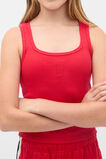 Square Neck Logo Tank  Chilli Red  hi-res