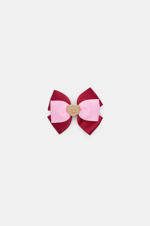 Two-Tone Grosgrain Bow Duck Clip  Multi  hi-res