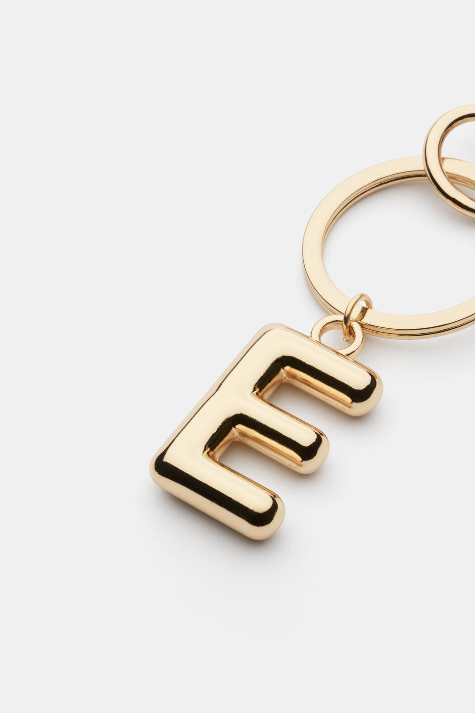 Gold Initial Keyring  E
