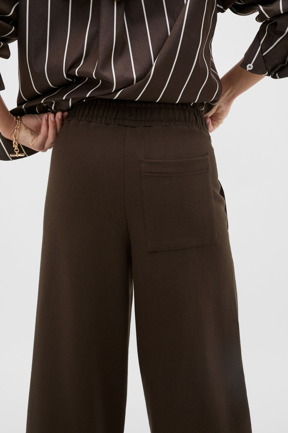Terry Straight Leg Trackpant  Coffee Bean