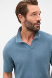 Basket Stitch Polo  Ocean Blue  hi-res