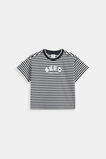 Core Stripe Logo Tee  Midnight Blue Stripe  hi-res