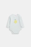Stripe Rib Bodysuit  Arctic  hi-res