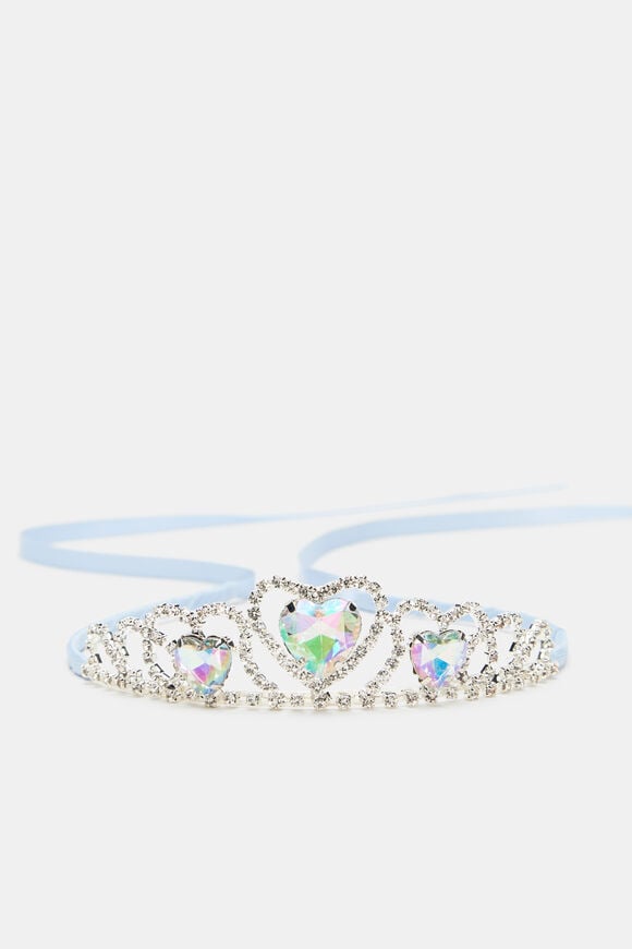 Crystal Heart Tiara  Ice Blue  hi-res