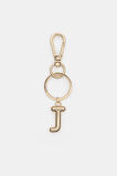 Gold Initial Keyring  J  hi-res