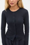 Pointelle Button Cardigan  Twilight Blue  hi-res