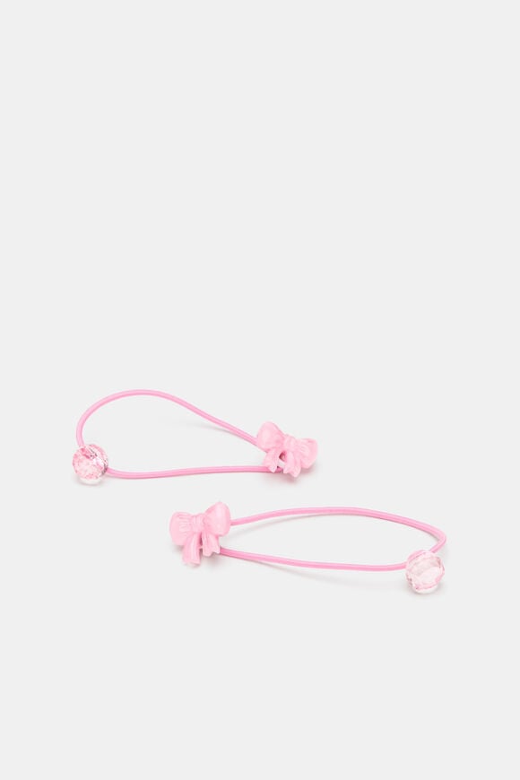 Resin Bow Hair Bobble  Candy Pink  hi-res