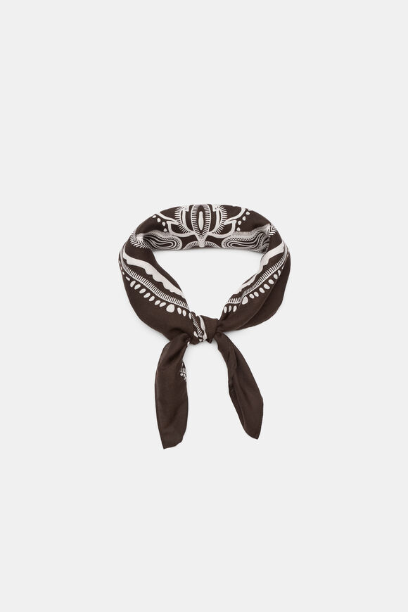 Printed Headscarf  Dark Espresso  hi-res