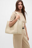 Structured Woven Tote  Warm Sand  hi-res