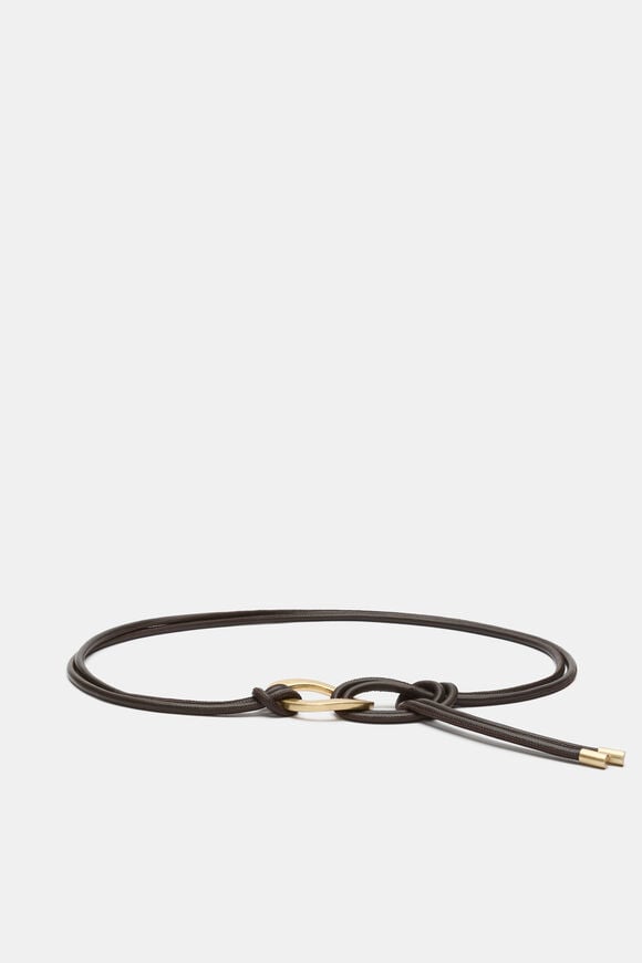 Stella Ring Detail Tubular Belt  Dark Espresso  hi-res