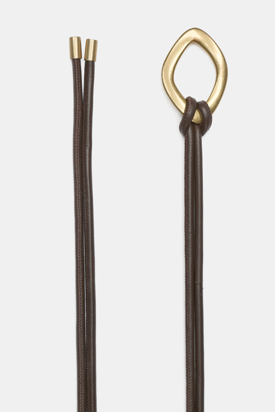 Stella Ring Detail Tubular Belt  Dark Espresso