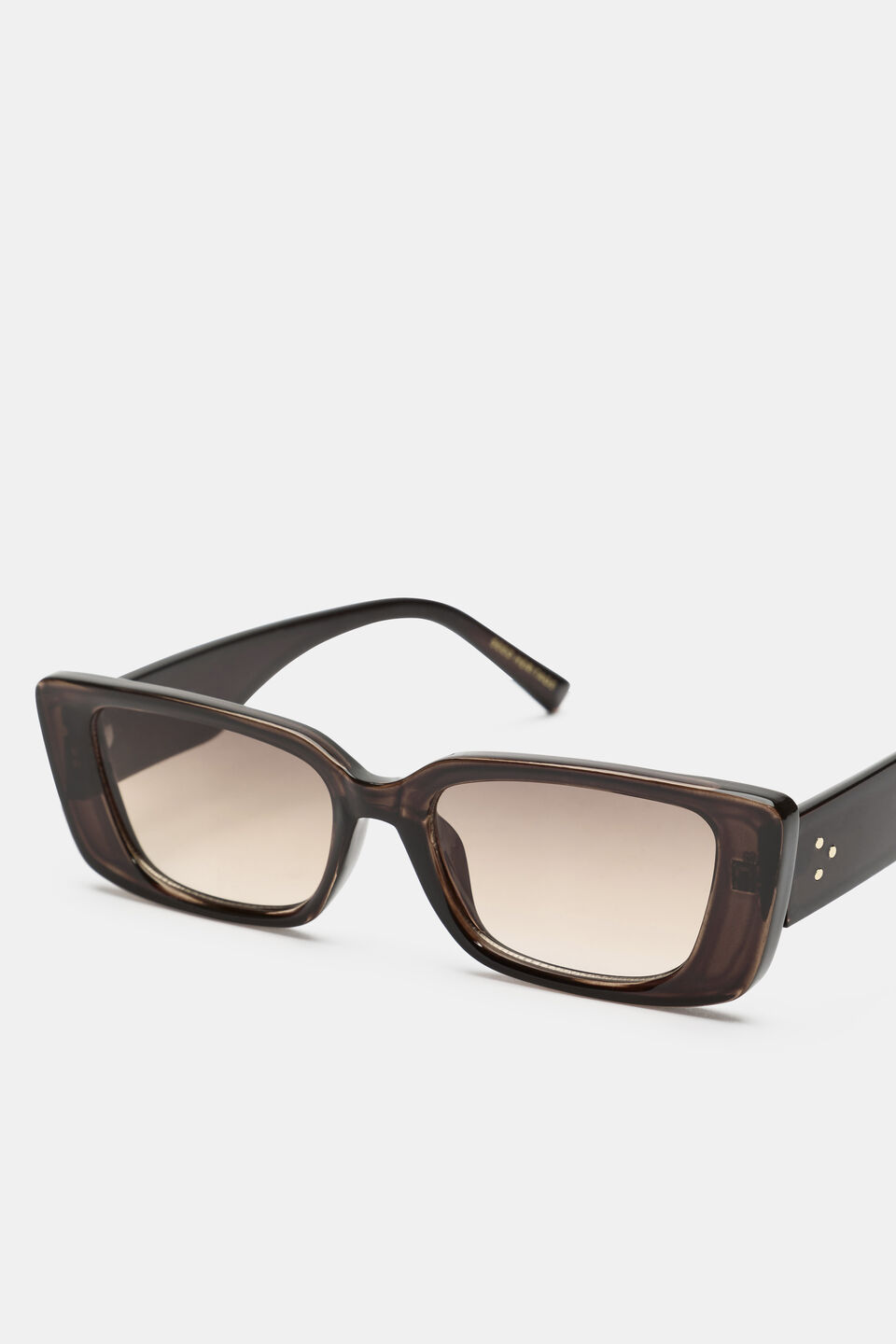 Poppy Rectangle Sunglasses  Dark Espresso