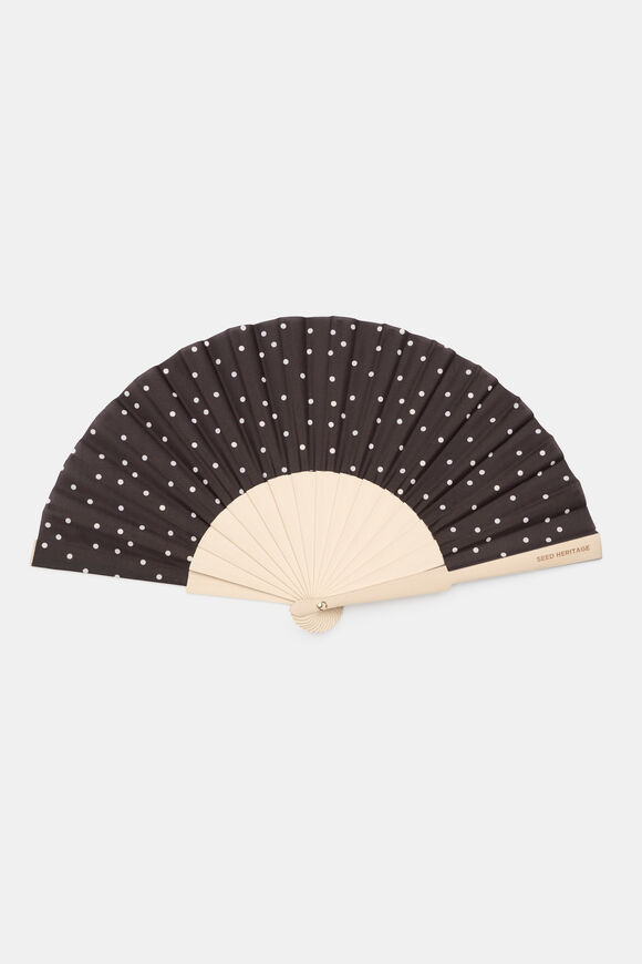 Seed Hand Fan  Dark Espresso Spot  hi-res