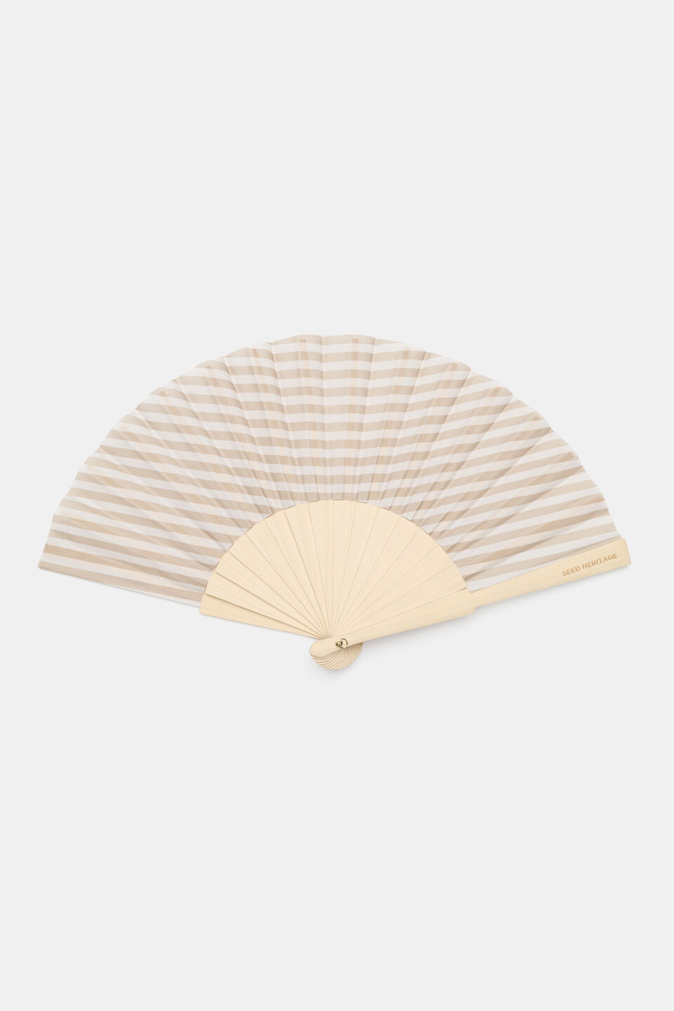 Seed Hand Fan  Stripe