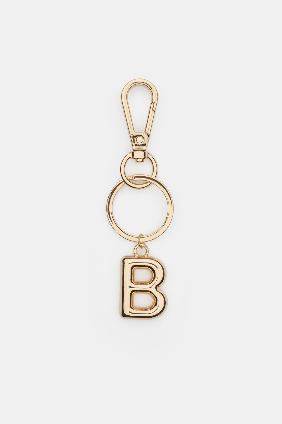 Gold Initial Keyring  B