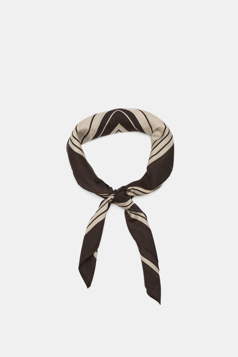 Large Scale Printed Headscarf  Dark Espresso Multi