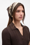 Large Scale Printed Headscarf  Dark Espresso Multi  hi-res