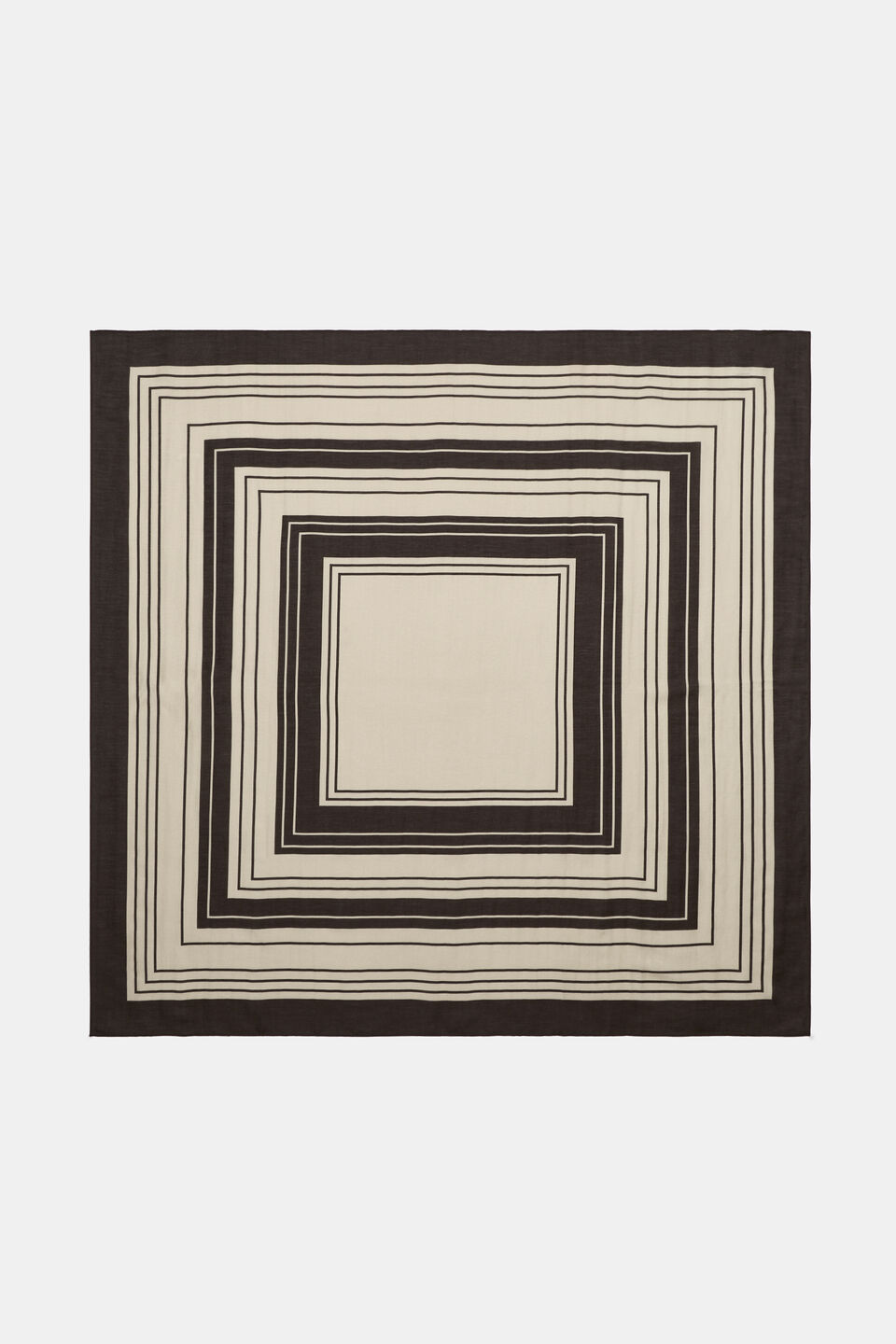 Large Scale Printed Headscarf  Dark Espresso Multi
