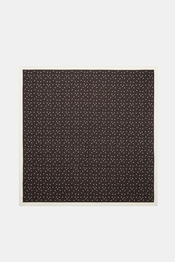 Large Scale Printed Headscarf  Dark Espresso Spot  hi-res